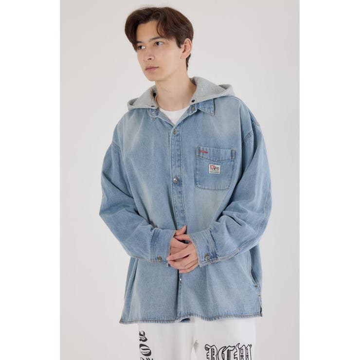 フーデッドデニムシャツジャケット | RODEO CROWNS WIDE BOWL | 詳細画像10 