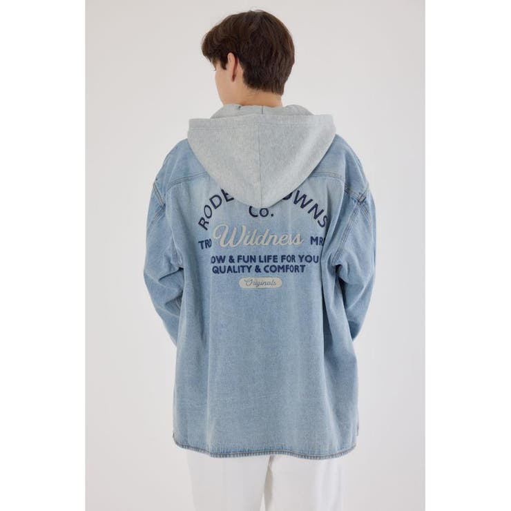 フーデッドデニムシャツジャケット | RODEO CROWNS WIDE BOWL | 詳細画像12 