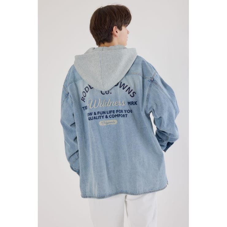 フーデッドデニムシャツジャケット | RODEO CROWNS WIDE BOWL | 詳細画像13 