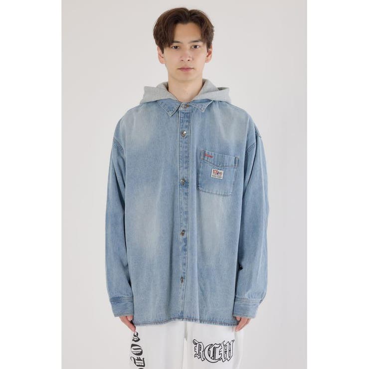 フーデッドデニムシャツジャケット | RODEO CROWNS WIDE BOWL | 詳細画像20 