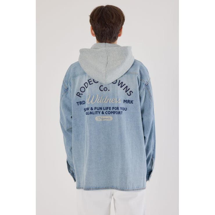 フーデッドデニムシャツジャケット | RODEO CROWNS WIDE BOWL | 詳細画像22 