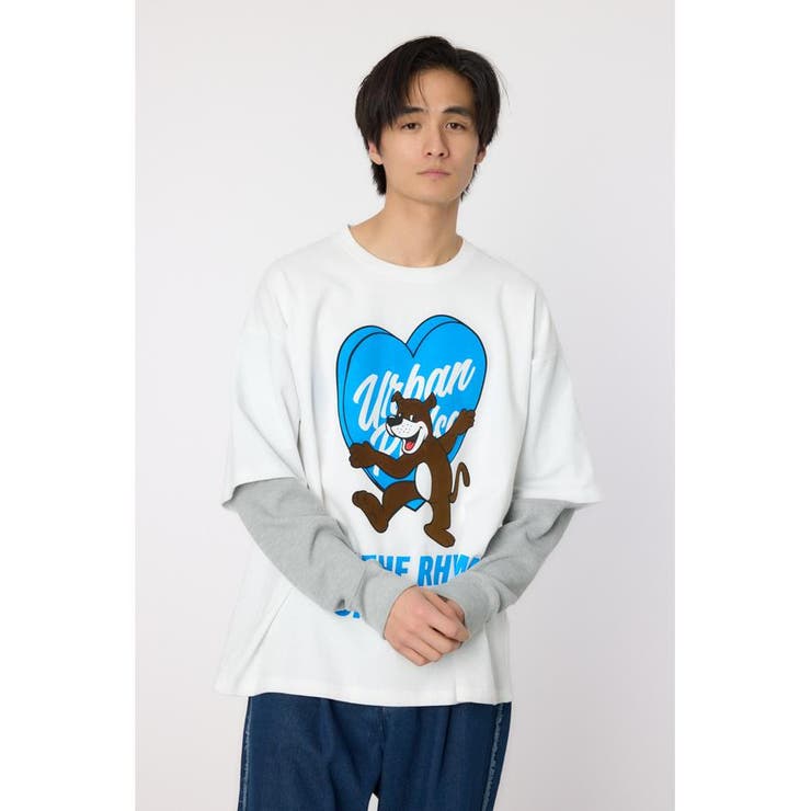 ハートパネルレイヤードロングスリーブTシャツ | RODEO CROWNS WIDE BOWL | 詳細画像2 
