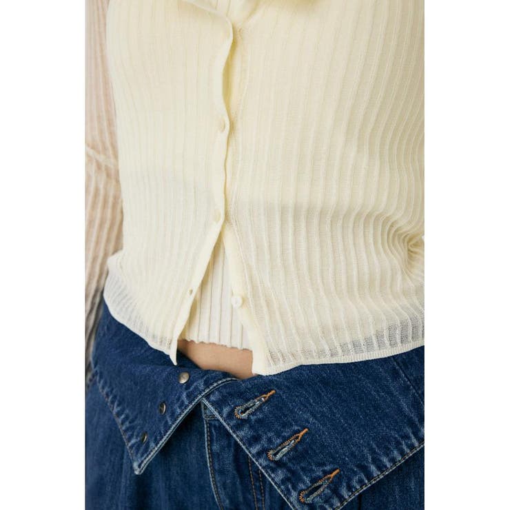 SHEER RIB カーディガン | MOUSSY OUTLET | 詳細画像10 