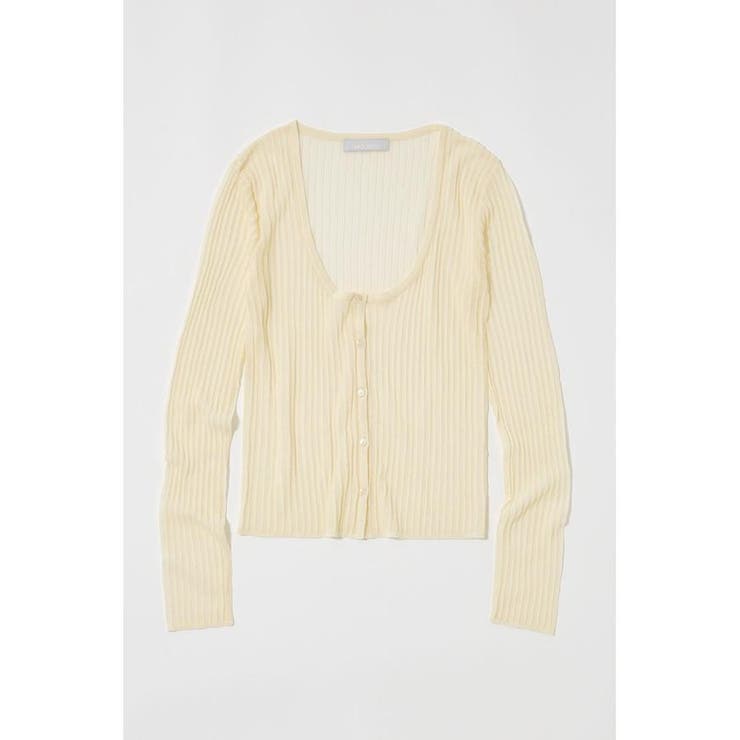 SHEER RIB カーディガン | MOUSSY OUTLET | 詳細画像12 