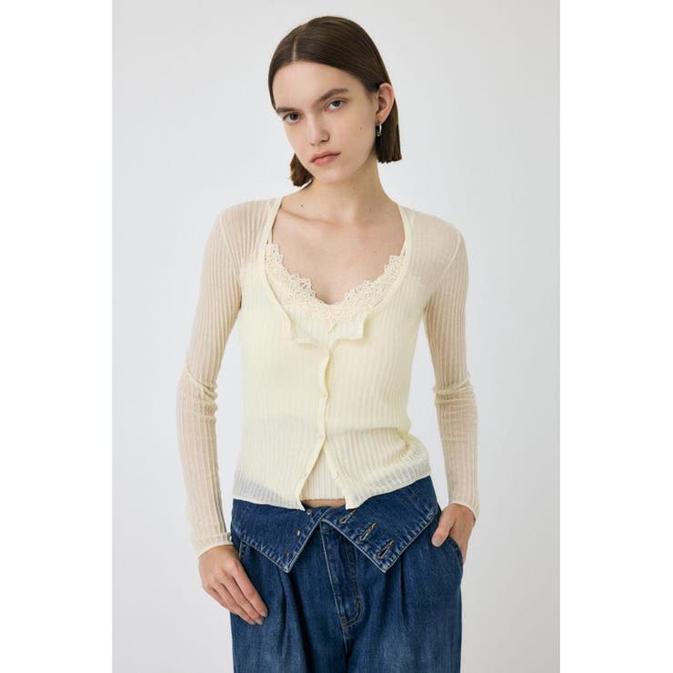SHEER RIB カーディガン | MOUSSY OUTLET | 詳細画像5 