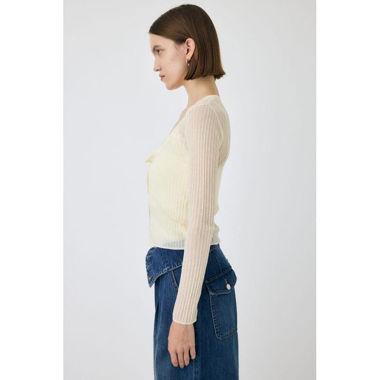 SHEER RIB カーディガン | MOUSSY OUTLET | 詳細画像7 