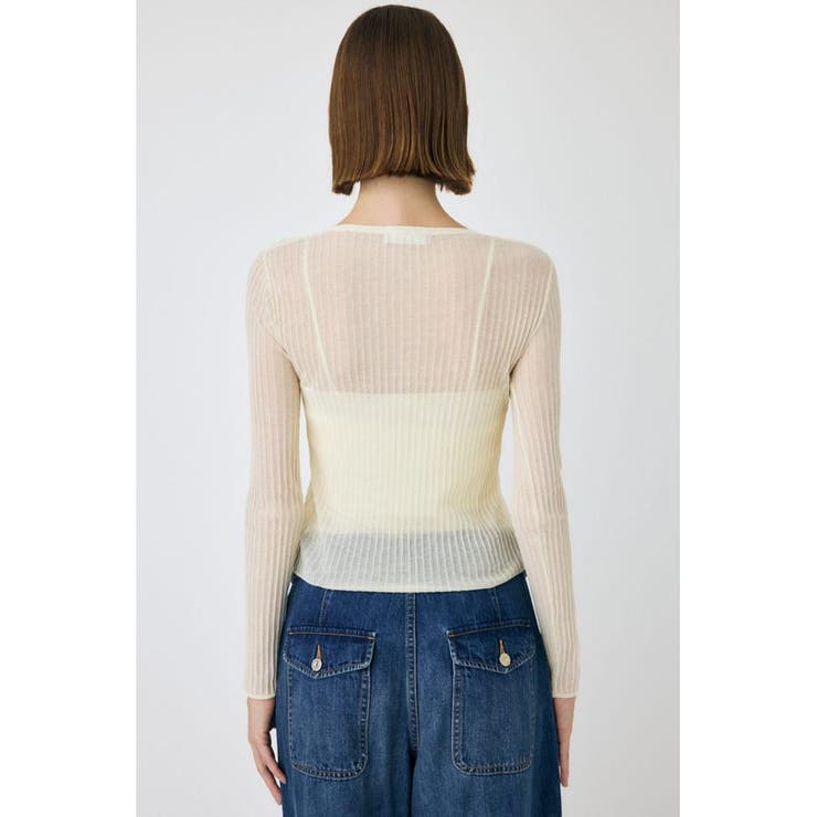 SHEER RIB カーディガン | MOUSSY OUTLET | 詳細画像8 