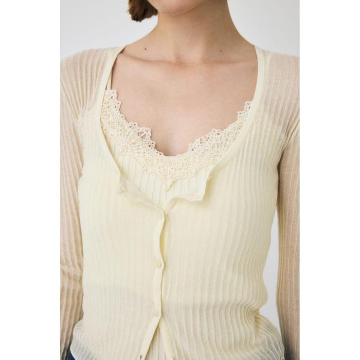 SHEER RIB カーディガン | MOUSSY OUTLET | 詳細画像9 
