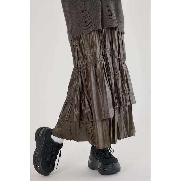 レザーライクフリルティアードスカート | RODEO CROWNS WIDE BOWL | 詳細画像12 