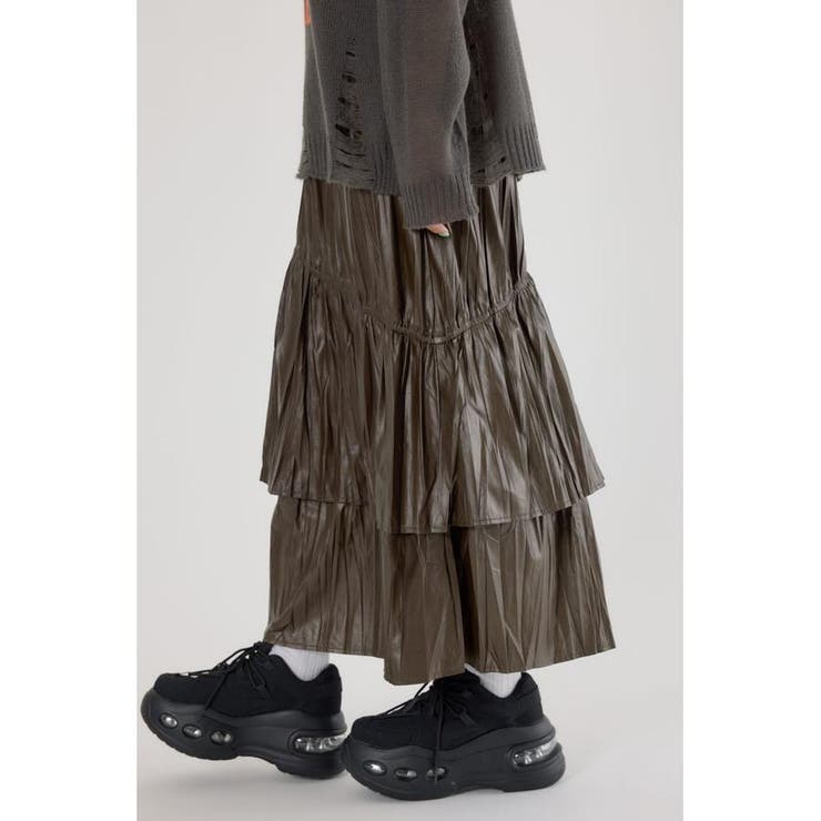 レザーライクフリルティアードスカート | RODEO CROWNS WIDE BOWL | 詳細画像13 