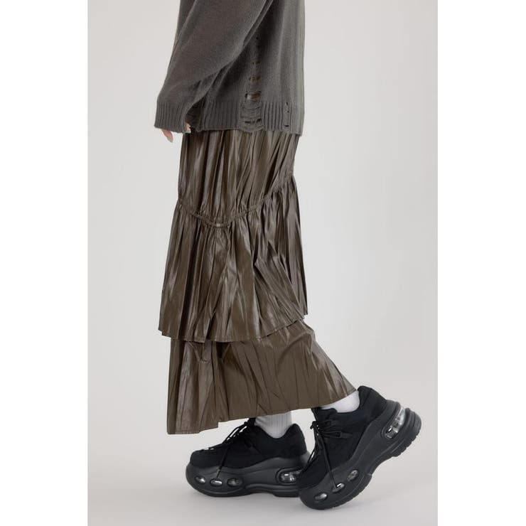 レザーライクフリルティアードスカート | RODEO CROWNS WIDE BOWL | 詳細画像14 