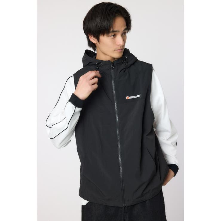 BLK | ドロストフーデッドベスト | RODEO CROWNS WIDE BOWL