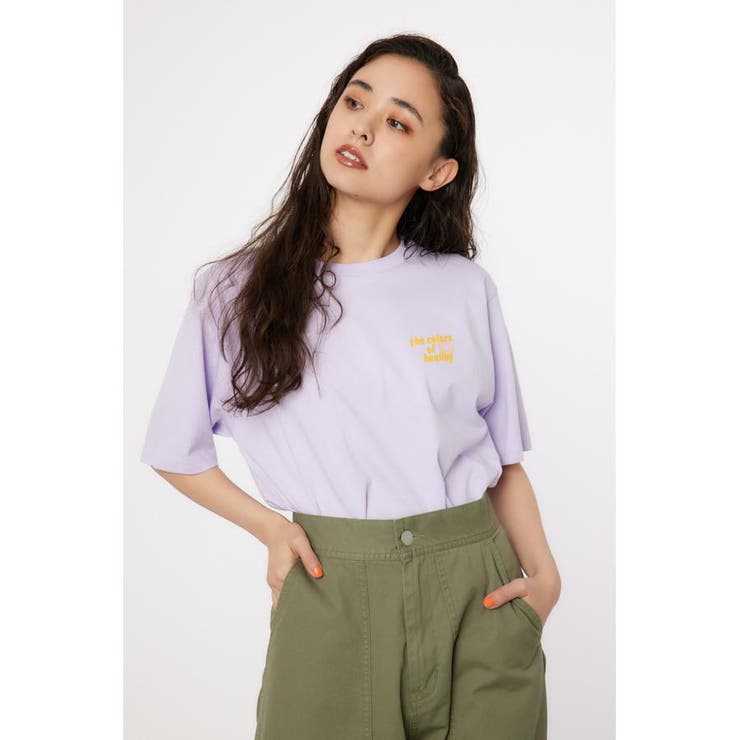 L/PUR1 | HEALING FLOWER Tシャツ | RODEO CROWNS WIDE BOWL