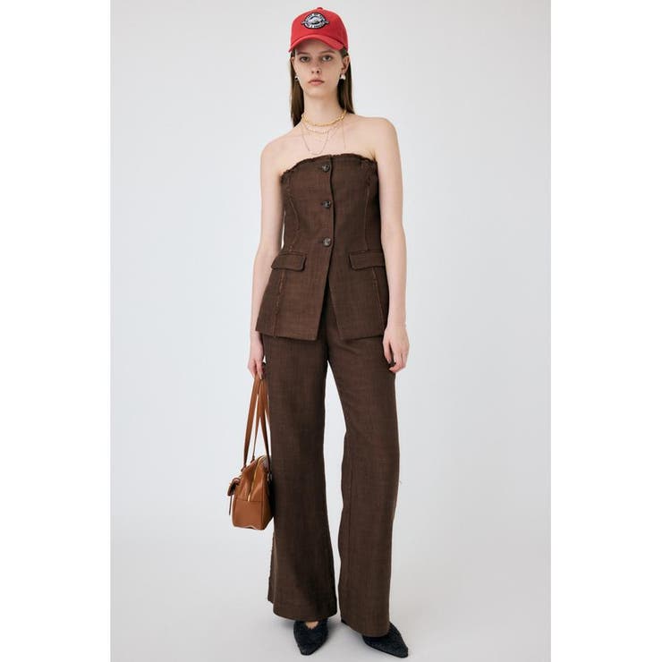 BRN | TAILORED BARE TOP オールインワン | MOUSSY OUTLET