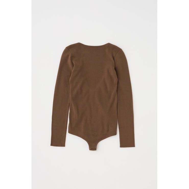 バックオープンニットボディスーツ オーガニックコットン×再生繊維混 | MOUSSY OUTLET | 詳細画像19 