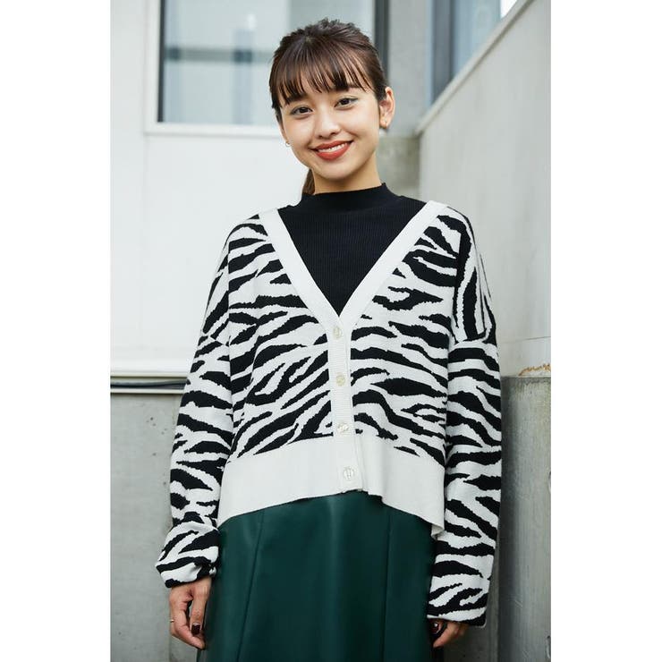 柄WHT5 | (WEB限定)A/PアンサンブルショートニットカーディガンWL | RODEO CROWNS WIDE BOWL