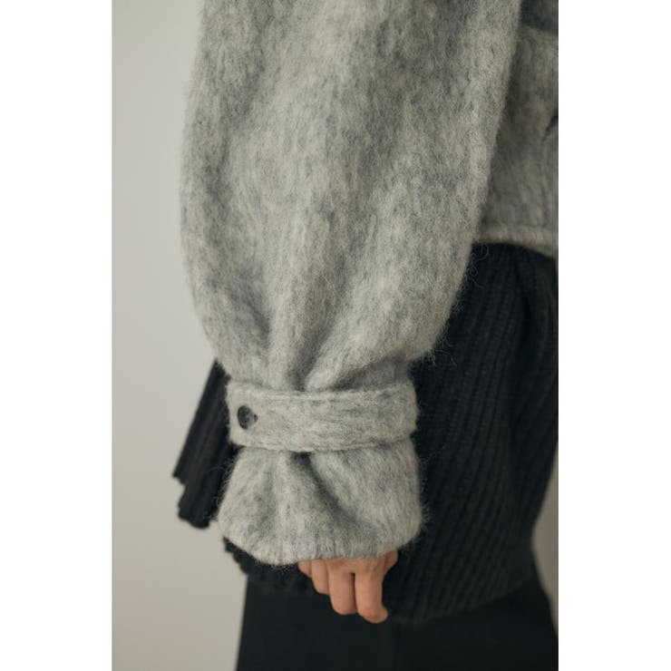 シャギーショートジャケット リサイクルポリエステル×ウール混 | MOUSSY OUTLET | 詳細画像11 