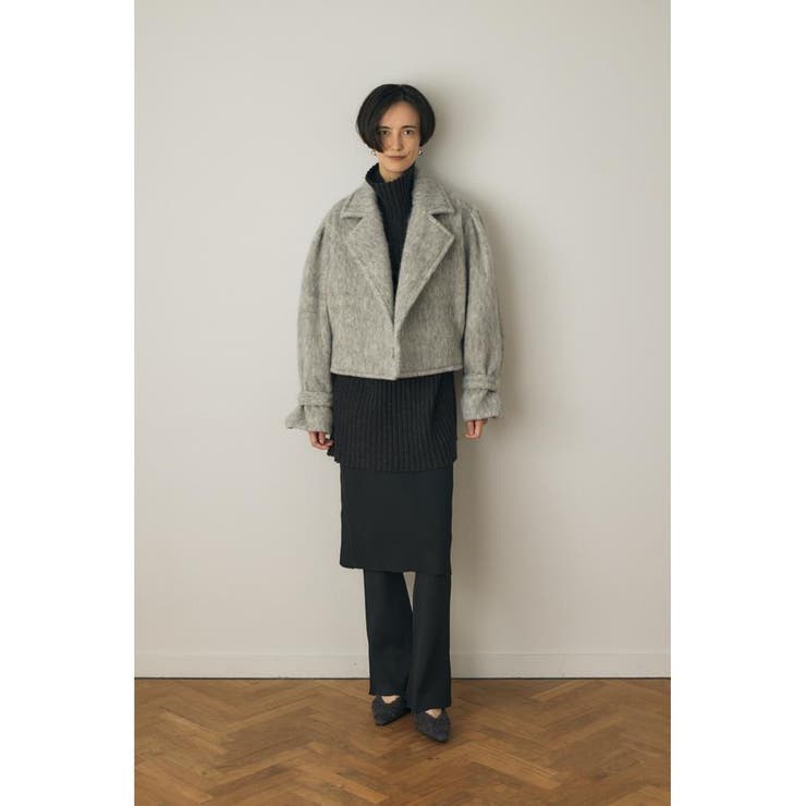 シャギーショートジャケット リサイクルポリエステル×ウール混 | MOUSSY OUTLET | 詳細画像2 