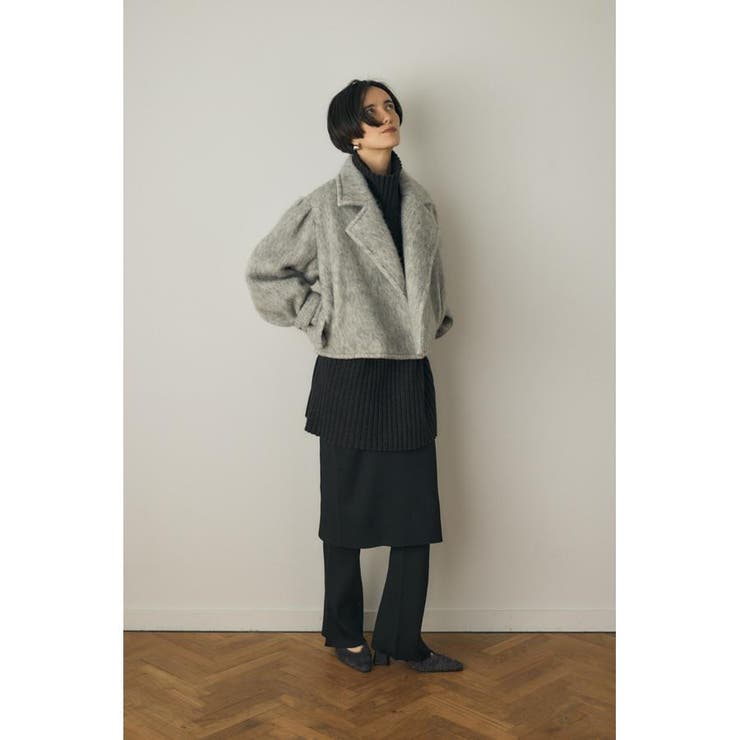 シャギーショートジャケット リサイクルポリエステル×ウール混 | MOUSSY OUTLET | 詳細画像3 