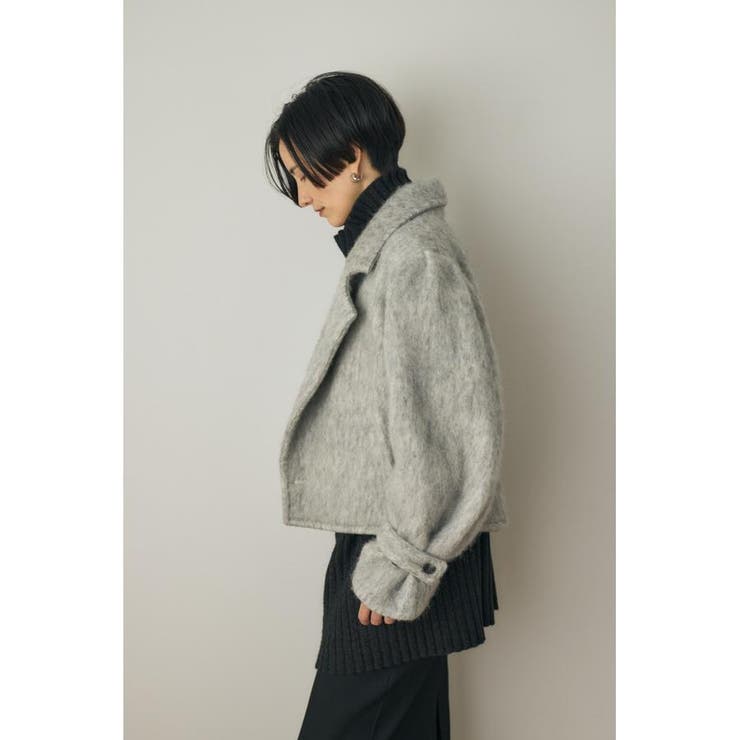 シャギーショートジャケット リサイクルポリエステル×ウール混 | MOUSSY OUTLET | 詳細画像5 