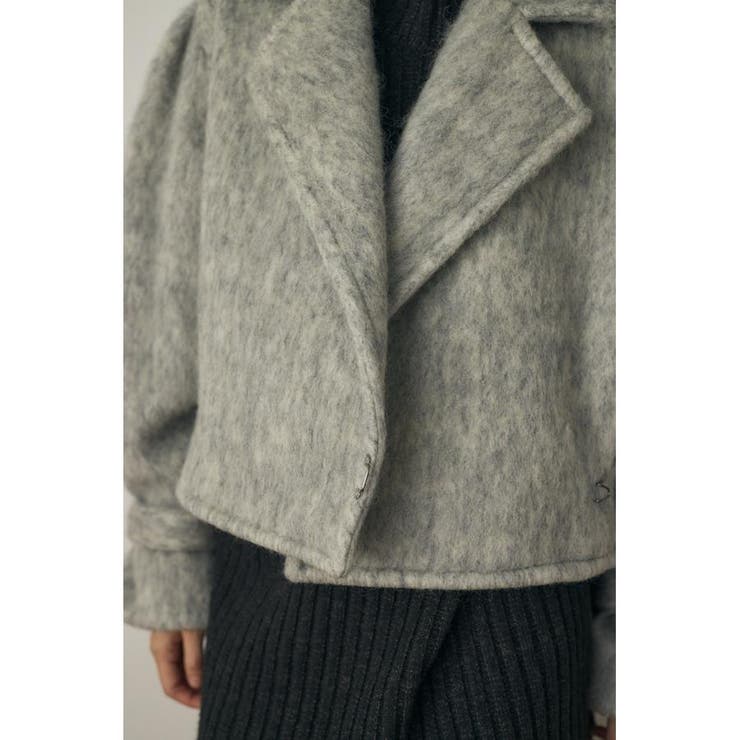 シャギーショートジャケット リサイクルポリエステル×ウール混 | MOUSSY OUTLET | 詳細画像8 