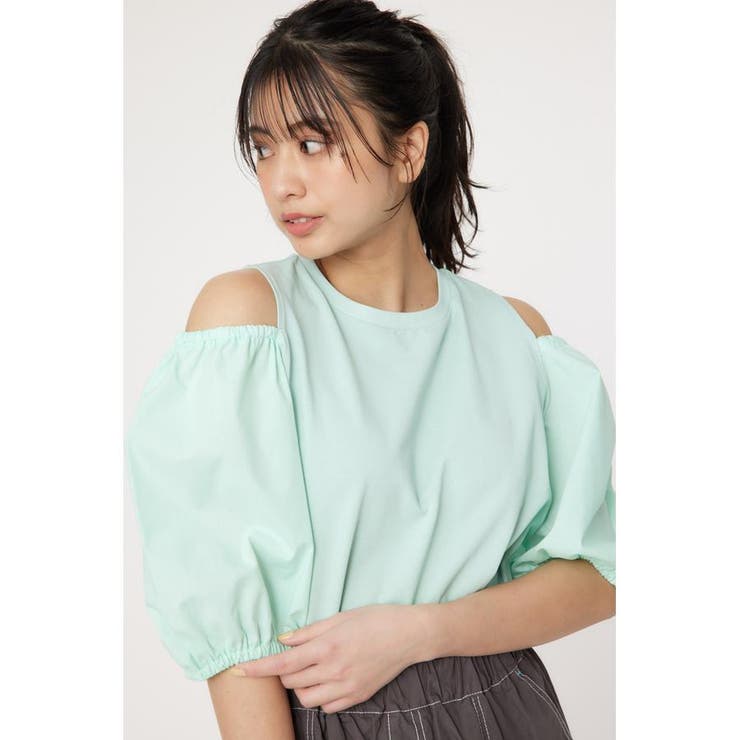 MINT | 肩空きドッキングプルオーバー | RODEO CROWNS WIDE BOWL