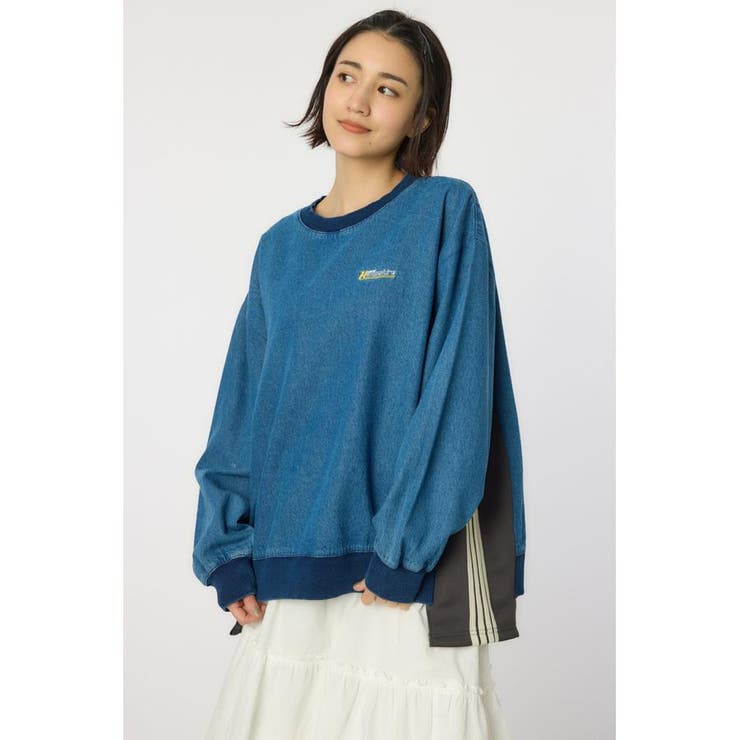 柄GRY5 | ラインドッキングデニムトップス | RODEO CROWNS WIDE BOWL