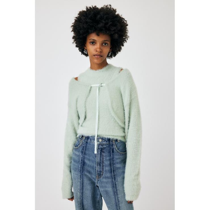 SHAGGY KNIT ボレロ＆タンク | MOUSSY OUTLET | 詳細画像1 