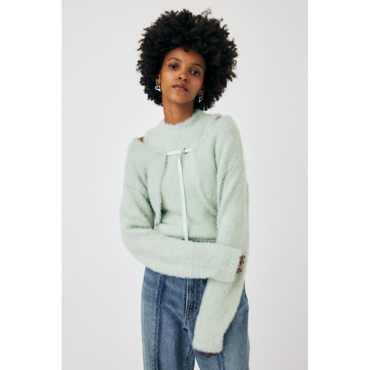 SHAGGY KNIT ボレロ＆タンク | MOUSSY OUTLET | 詳細画像2 