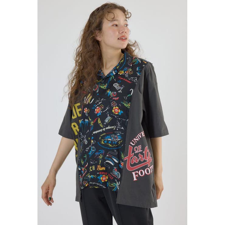 柄BLK5 | ドッキングアロハビッグシャツ | RODEO CROWNS WIDE BOWL