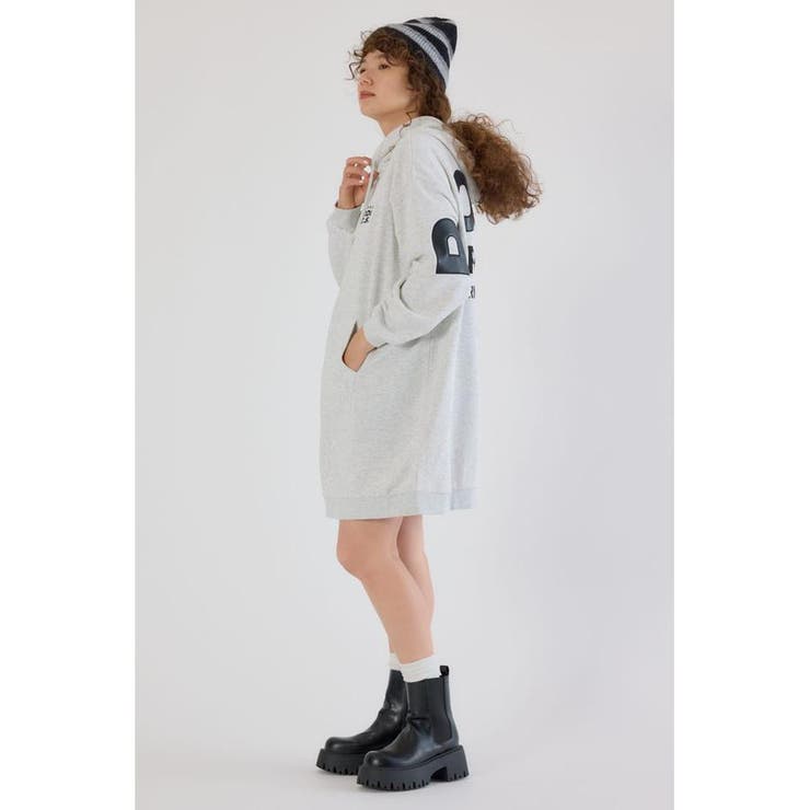 フェイクレザーパッチパーカーワンピース | RODEO CROWNS WIDE BOWL | 詳細画像14 