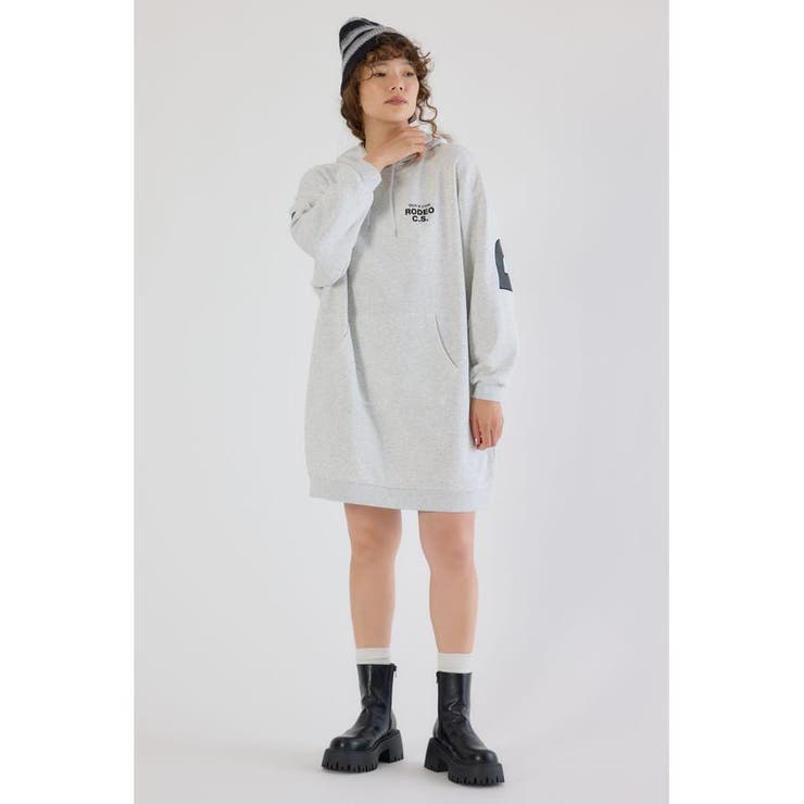 フェイクレザーパッチパーカーワンピース | RODEO CROWNS WIDE BOWL | 詳細画像16 