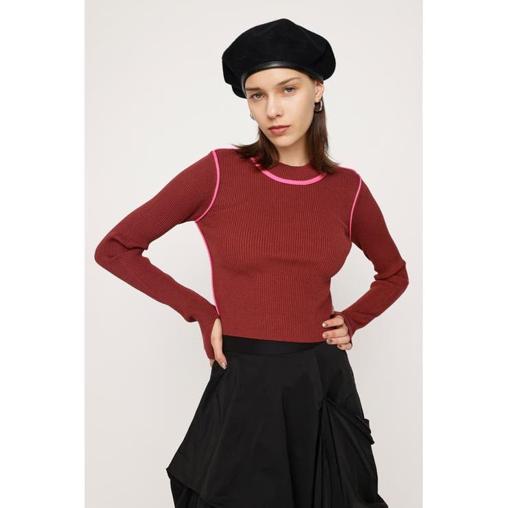 SEAM COLOR CROP RIB トップス | SLY OUTLET | 詳細画像2 