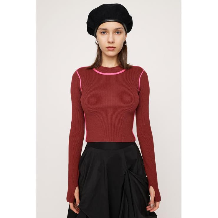 SEAM COLOR CROP RIB トップス | SLY OUTLET | 詳細画像3 