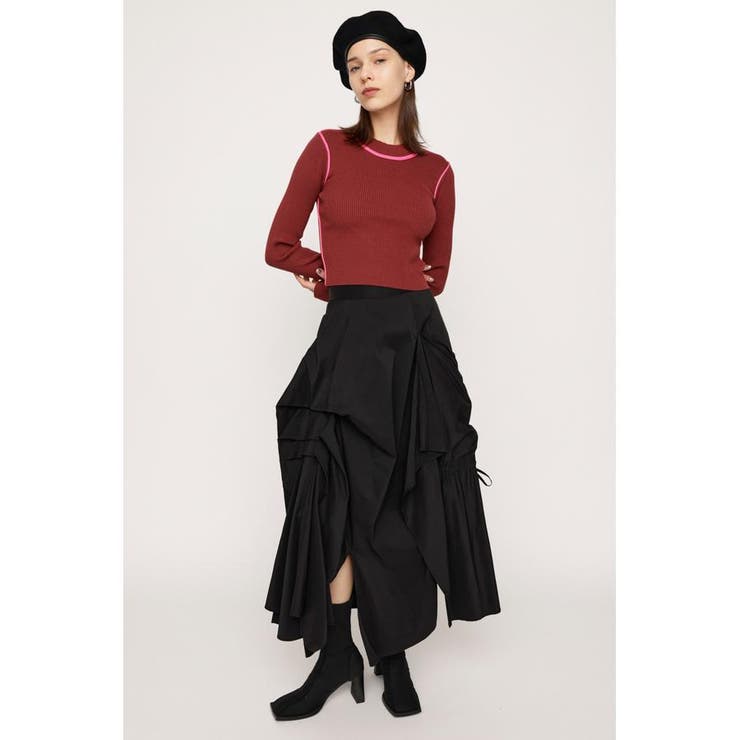 SEAM COLOR CROP RIB トップス | SLY OUTLET | 詳細画像1 