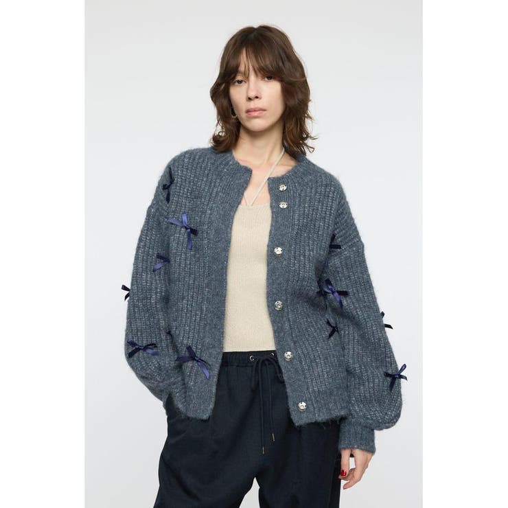RIBBON FANCY カーディガン | MOUSSY OUTLET | 詳細画像9 
