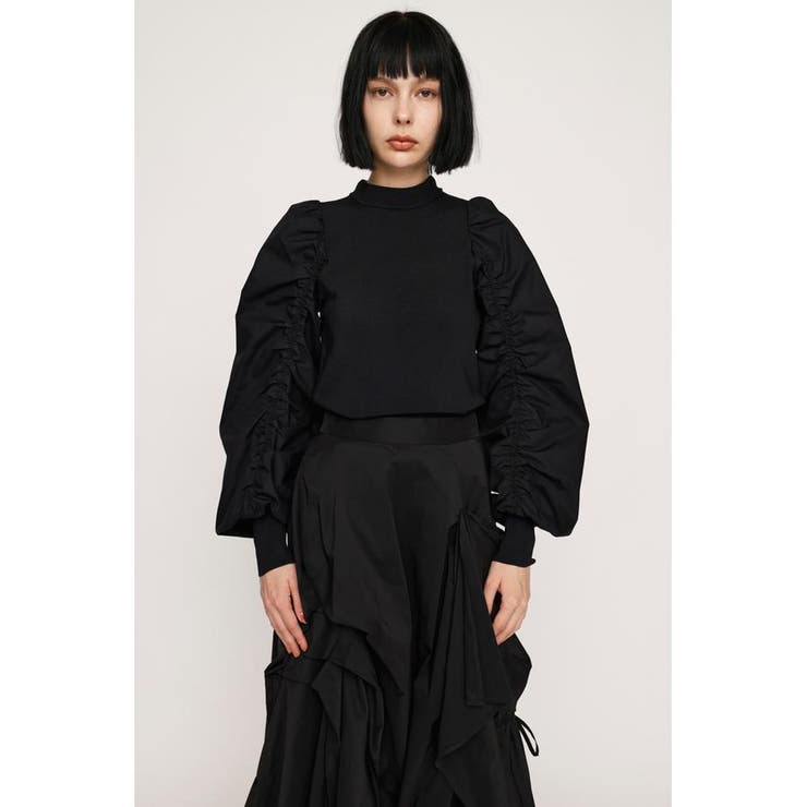 BLK | KNIT DOCKING トップス | SLY OUTLET