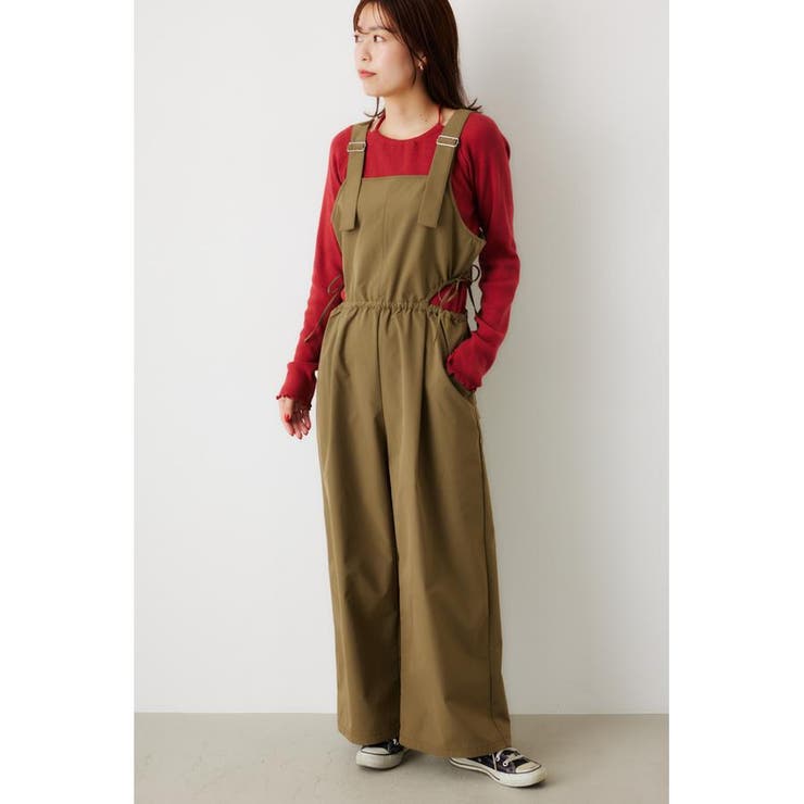 KHA | サイドカットシャーリングサロペットパンツ | RODEO CROWNS WIDE BOWL