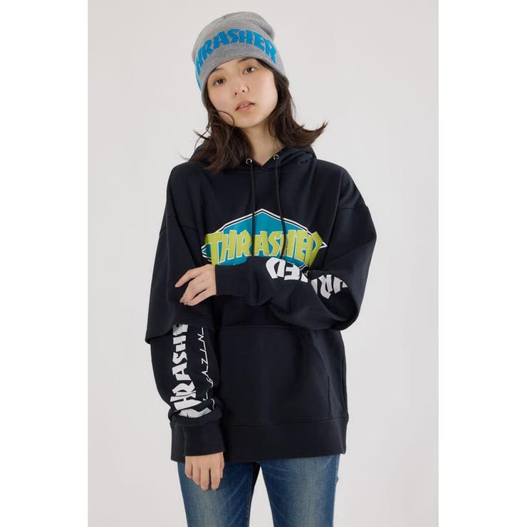 (THRASHER) レイヤードスウェットパーカー | RODEO CROWNS WIDE BOWL | 詳細画像1 