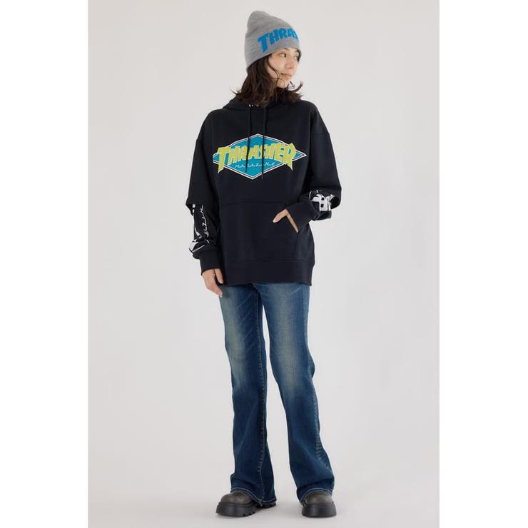 (THRASHER) レイヤードスウェットパーカー | RODEO CROWNS WIDE BOWL | 詳細画像5 