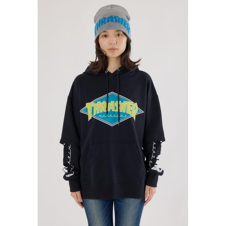 (THRASHER) レイヤードスウェットパーカー | RODEO CROWNS WIDE BOWL | 詳細画像7 