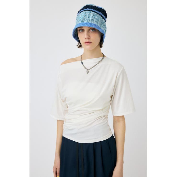WHT | ASYMMETRY ショルダーTEE | MOUSSY OUTLET