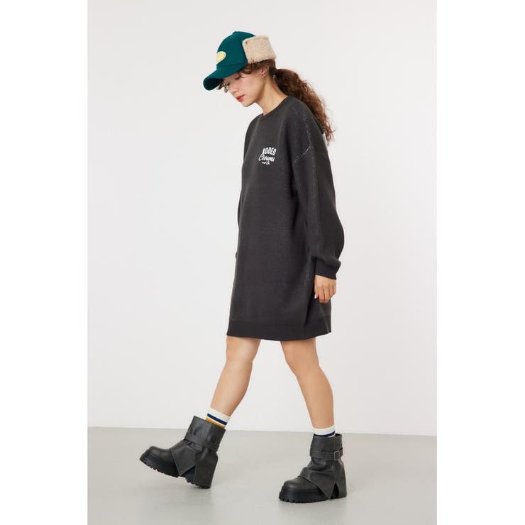 COLOR CHAIN ロゴニットワンピース[品番：BJLW0029314]｜RODEO