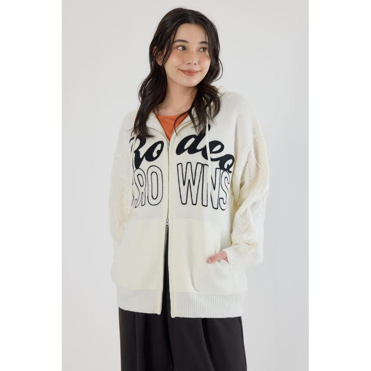 ロゴケーブルニットジップフーディー | RODEO CROWNS WIDE BOWL | 詳細画像2 