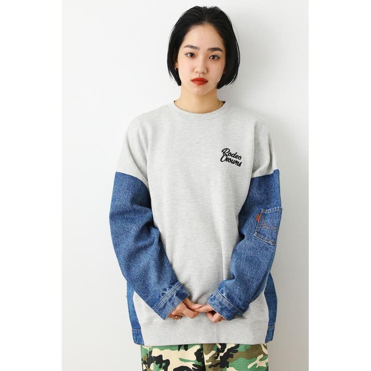 ロデオ DENIM ドッキング スウェット