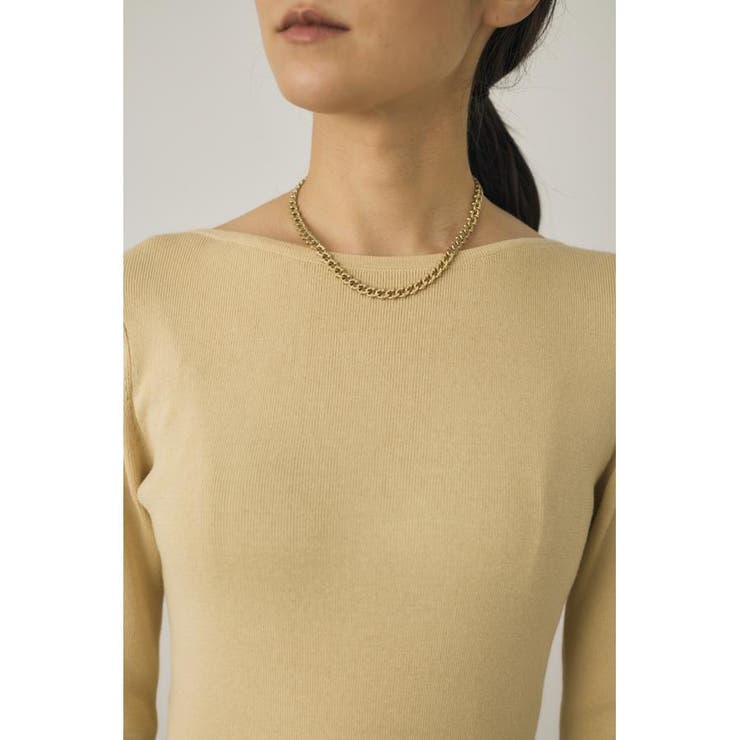 バックオープンニットボディスーツ オーガニックコットン×再生繊維混 | MOUSSY OUTLET | 詳細画像6 