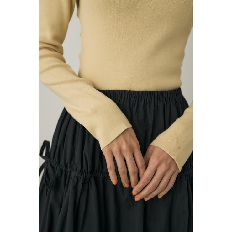 バックオープンニットボディスーツ オーガニックコットン×再生繊維混 | MOUSSY OUTLET | 詳細画像7 