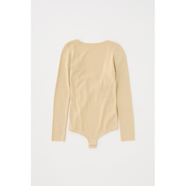 バックオープンニットボディスーツ オーガニックコットン×再生繊維混 | MOUSSY OUTLET | 詳細画像8 