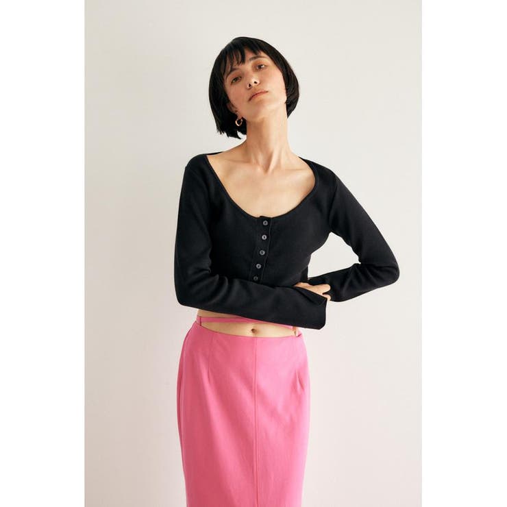 超歓迎された MOUSSY BUTTON BUTTON SKIRT/ロングスカート/1/レーヨン