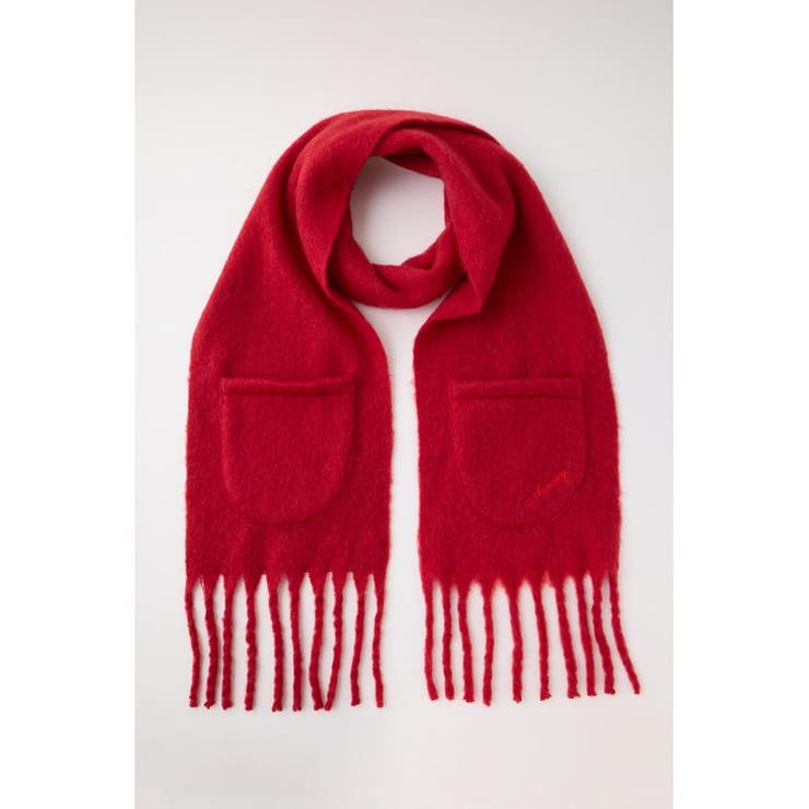 RED | POCKET KNIT WIDE スカーフ | MOUSSY OUTLET